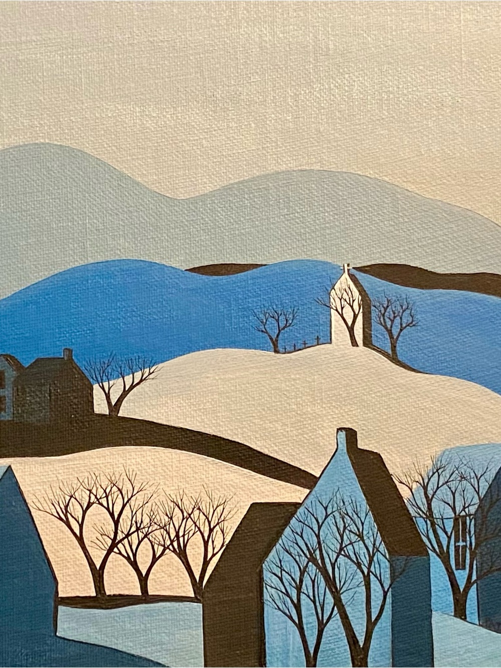 Original Folk Art Gothic painting